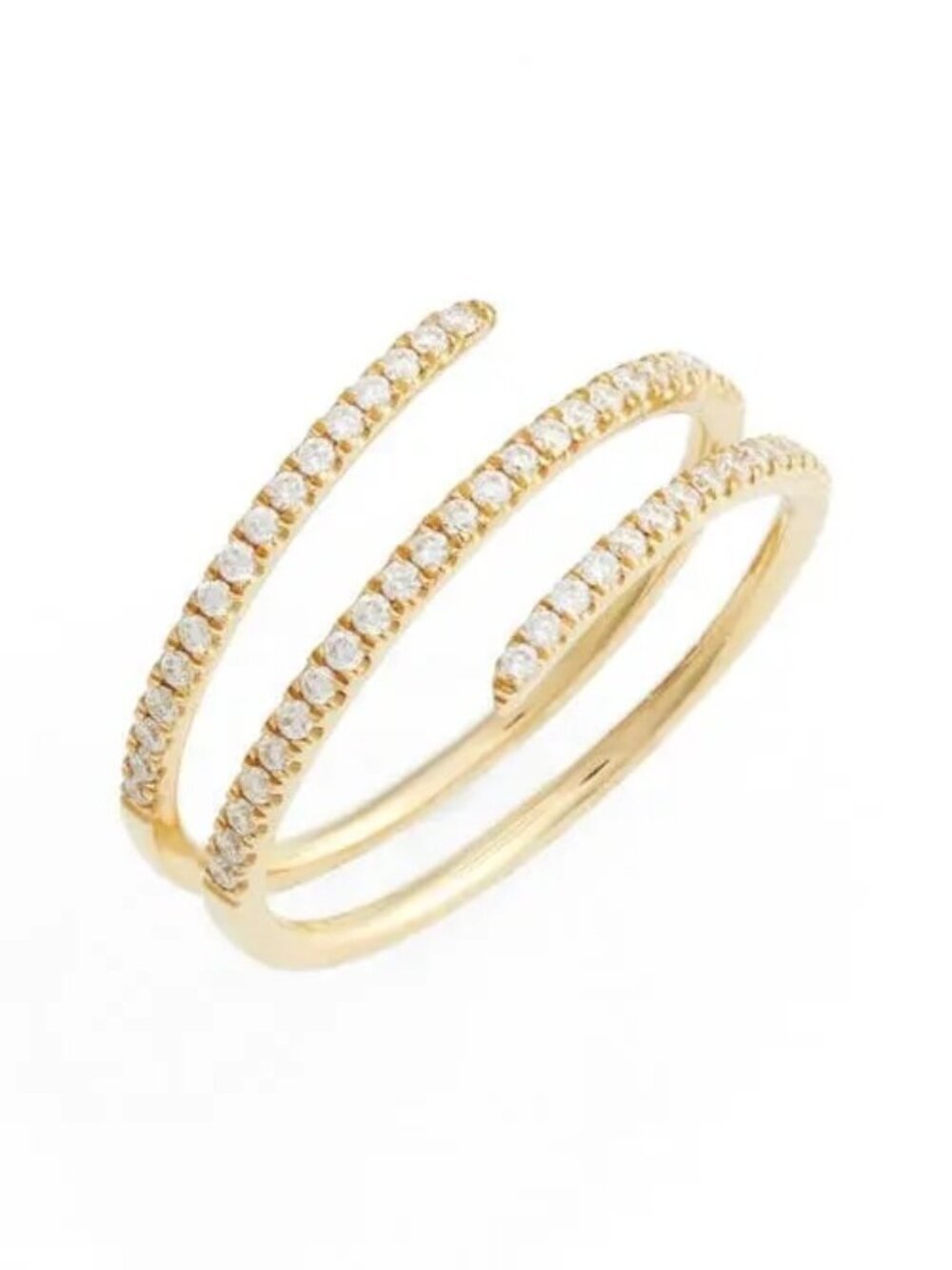 Bony Levy  18k gold diamond coil ring